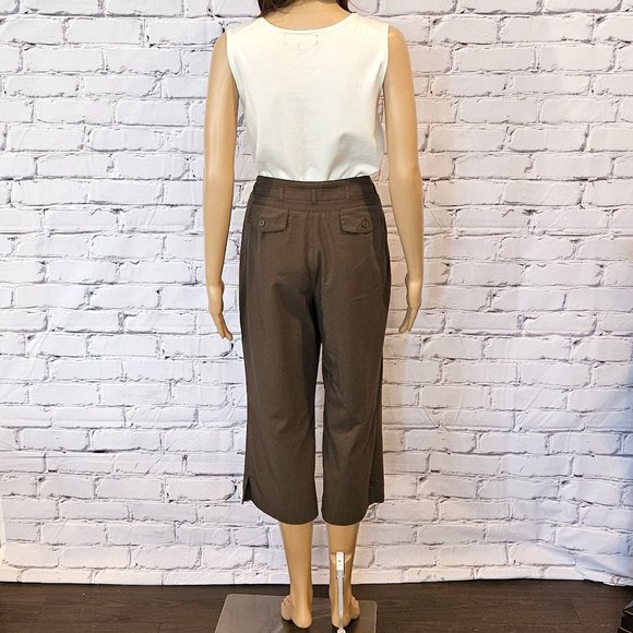 CATO, Boho olive green cropped khaki pants - Picture 9 of 12